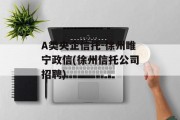 a类央企信托-徐州睢宁政信(徐州信托公司招聘)