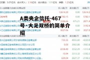 a类央企信托-467号·大足双桥的简单介绍