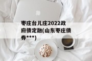 枣庄台儿庄2022政府债定融(山东枣庄债券***)