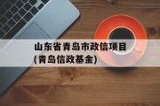 山东省青岛市政信项目(青岛信政基金)